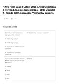 NATE Final Exam 1 Latest 2026 Actual Questions & Verified Answers &lpar;Latest 2026 &sol; 2027 Update&rpar; A&plus; Grade 100&percnt; Guarantee Verified by Experts&period;