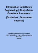 Introduction to Software Engineering &vert; Study Guide&comma; Questions & Answers  &NewLine; &vert;Graded A&plus; &vert; Guaranteed success&vert;