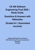 CS 440 Software Engineering Final 2026 &vert; Study Guide&comma; Questions & Review