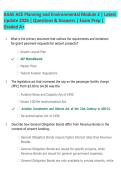 AAAE ACE Planning & Environmental Module 2 Exam Prep &vert; Practice Questions & Verified Answers &vert; Latest Update 2026