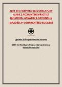 ACCT 311 CHAPTER 2 QUIZ 2026 STUDY GUIDE &vert; PRACTICE QUESTIONS&comma; ANSWERS & RATIONALES