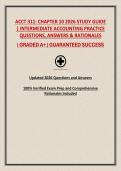 ACCT 311 CHAPTER 10 2026 STUDY GUIDE &vert; PRACTICE QUESTIONS&comma; ANSWERS & RATIONALES