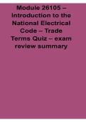 Module 26105 &ndash; Introduction to the National Electrical Code Trade Terms Quiz &ndash; Exam Review & Electrical Vocabulary Study Guide 2026