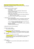 NUR2474 Pharmacology for Professional Nursing Test 1 Study Guide Practice Questions and Review Notes