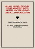 BUS 310 CHAPTER 6 QUIZ 2026 STUDY GUIDE &vert; PRACTICE QUESTIONS&comma; ANSWERS & RATIONALES