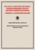BUS 310 CHAPTER 11 QUIZ 2026 STUDY GUIDE &vert; PRACTICE QUESTIONS&comma; ANSWERS & RATIONALES