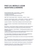 PHGY 216- MODULE 3 EXAM QUESTIONS & ANSWERS