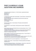 PHGY 216 MODULE 4 EXAM QUESTIONS AND ANSWERS