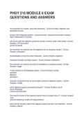 PHGY 216 MODULE 6 EXAM QUESTIONS AND ANSWERS