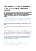 AHIP Modules 1-5 LATEST NEW EXAM 2026 &NewLine;&lpar;COMPLIED FROM REAL EXAM&rpar; 100&percnt; &NewLine;&vert;SOLVED