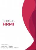 Samenvatting HRM1 &vert; Hogeschool Zuyd &vert; 2025&sol;26