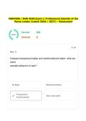 NUR4590 &sol; NUR 4590 Exam 1&sol; Exam 2&colon; Professional Identity of the Nurse Leader &lpar;Latest 2026 &sol; 2027&rpar; &ndash; Rasmussen