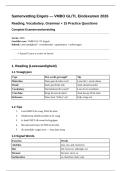 Samenvatting Engels VMBO GL TL Eindexamen 2026 - Reading Vocabulary Grammar Tenses False Friends Vergelijken If-zinnen Schrijven &plus; 15 Practice Questions