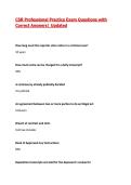 CSR Professional Practice Exam Questions with Correct Answers&vert; 2026&sol;27 Updated