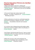 Physical Education FTCE Q & As &lpar;Verified Answers&rpar; 2026