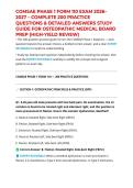 COMSAE PHASE 1 FORM 110 EXAM 2026&ndash;2027 &ndash; COMPLETE 200 PRACTICE QUESTIONS & DETAILED ANSWERS STUDY GUIDE FOR OSTEOPATHIC MEDICAL BOARD PREP &lpar;HIGH-YIELD REVIEW&rpar;