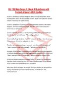 NU 185 Med-Surge II EXAM 4 Questions with Correct Answers 2026 Update