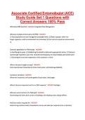 Associate Certified Entomologist &lpar;ACE&rpar; &NewLine;Study Guide Set 1 Questions with &NewLine;Correct Answers 100&percnt; Pass 