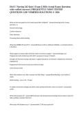 HACC Nursing 242 Quiz 1 Exam &vert;&vert; 2026 &lpar;Actual Exam&rpar; Questions with verified Answers &vert; FREQUENTLY MOST TESTED QUESTIONS AND VERIFIED SOLUTIONS &commat; 2026&NewLine;