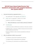 NCCAP Exam Study Guide Practice Test Questions and Answers with complete Solutions &vert; New Update 2026&sol;27