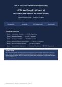 HESI Med Surg Exit Exam V1 NGN Format Real Questions Verified Answers Actual Exam 2026&sol;2027 &vert; Complete Exam-Style Questions &vert; 100&percnt; Verified &ndash; Detailed Rationales &ndash; Pass Guaranteed &ndash; A&plus; Graded&NewLine;&NewLine;