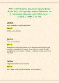 WGU C963 American Politics and the U&period;S&period; Constitution Study Guide Practice Questions and Review Notes