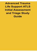  Advanced Trauma Life Support ATLS Initial Assessment and Triage Study Guide 2025&sol; 2026