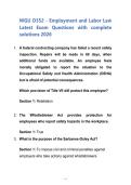 WGU D352 - Employment and Labor Laẇ &NewLine;Latest Exam Questions ẇith complete &NewLine;solutions 2026