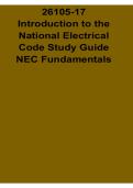  26105-17 Introduction to the National Electrical Code Study Guide NEC Fundamentals 2025&sol; 2026