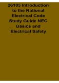 26105 Introduction to the National Electrical Code Study Guide NEC Basics and Electrical Safety 2025&sol; 2026