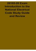 26105-20 Exam Introduction to the National Electrical Code Study Guide and Review NEC Fundamentals 2025&sol; 2026