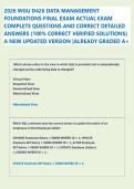 WGU D426 ACTUAL MIDTERM QUESTIONS AND CORRECT DETAILED ANSWERSACTUAL EXAM COMPLETE QUESTIONS AND CORRECT DETAILED ANSWERS &lpar;100&percnt; CORRECT VERIFIED SOLUTIONS&rpar; A NEW UPDATED VERSION &vert;ALREADY GRADED A&plus; 2026 2027