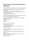 Nutrition Science & Plant-Based Dietetics 2026 Guide