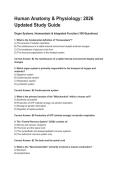 Human Anatomy & Physiology 2026 Updated Study Guide