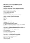 Organic Chemistry 2026 Reaction Mechanism Prep