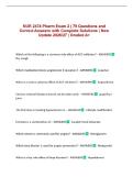 NUR 2474 Pharm Exam 2 &vert; 79 Questions and Correct Answers with Complete Solutions &vert; New Update 2026&sol;27 &vert; Graded A&plus;