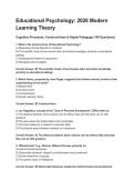 Educational Psychology 2026 Modern Learning Theory