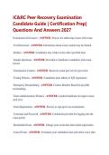 IC&RC Peer Recovery Examination &NewLine;Candidate Guide &vert; Certification Prep&vert; &NewLine;Questions And Answers 2027 