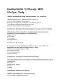 Developmental Psychology 2026 Life-Span Study