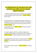 Z-51 REFRIGERATION TEST 2025-2026 ACTUAL EXAM  QUESTIONS AND CORRECT DETAILED ANSWERS  &vert;ALREADY GRADED A&plus; 