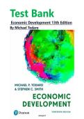Test Bank - Economic Development 13th Edition By Michael Todaro &vert;All Chapters 1-15 Covered&vert; Complete Guide A&plus;&vert; ISBN 978-1292291154&NewLine;