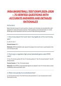 IHSA BASKETBALL TEST EXAM 2025&ndash;2026 &ndash; 75 VERIFIED QUESTIONS WITH ACCURATE ANSWERS AND DETAILED RATIONALES
