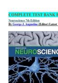 Test Bank for Neuroscience&comma; 7th Edition by Dale Purves &lpar;Sinauer Associates&comma; an imprint of Oxford University Press&comma; 2023&rpar; &vert; ISBN&colon; 9780197616246 &vert; Chapters 1-34