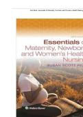 Test Bank&colon; Essentials of Maternity&comma; Newborn&comma; and Women&rsquo;s Health&comma; 6th Edition by Susan Ricci - All Chapters and Rationals Included
