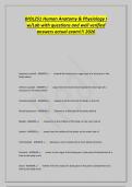 BIOL251 Human Anatomy & Physiology I&NewLine;w&sol;Lab with questions and well verified&NewLine;answers actual exam&excl;&excl;&excl; 2026