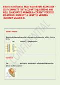Arborist Certification Study Guide FINAL EXAM 2026 &NewLine;2027 COMPLETE TEST ACCURATE QUESTIONS AND &NewLine;WELL ELABORATED ANSWERS &lpar;CORRECT VERIFIED &NewLine;SOLUTIONS&rpar; CURRENTLY UPDATED VERSION &NewLine;&vert;ALREADY GRADED A&plus; 