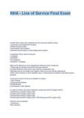 NHA - Line of Service Final Exam