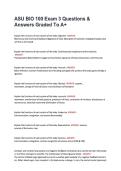 ASU BIO 100 Exam 3 Questions & &NewLine;Answers Graded To A&plus; 