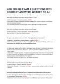 ASU BIO 340 EXAM 3 QUESTIONS WITH &NewLine;CORRECT ANSWERS GRADED TO A&plus; 