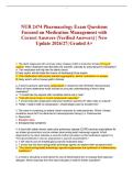 NUR 2474 Exam BUNDLED Questions and Correct Answers &lpar;Verified Answers&rpar; Pharmacology for Professional Nursing &vert; New Update 2026&sol;27 &vert; Already Graded A&plus;